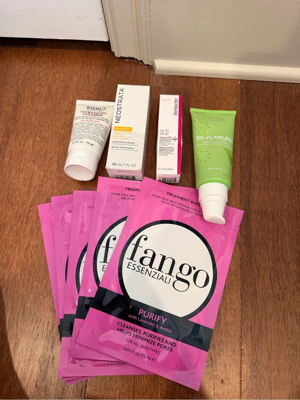 Fango masksx5, Maeleys go flawless,StriVectin eye cream,Neostrata, Kiel’s